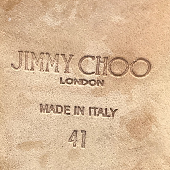 JIMMY CHOO BLACK / SILVER STUDDED LEATHER ANKLE BOOTS - Picture 8 of 8